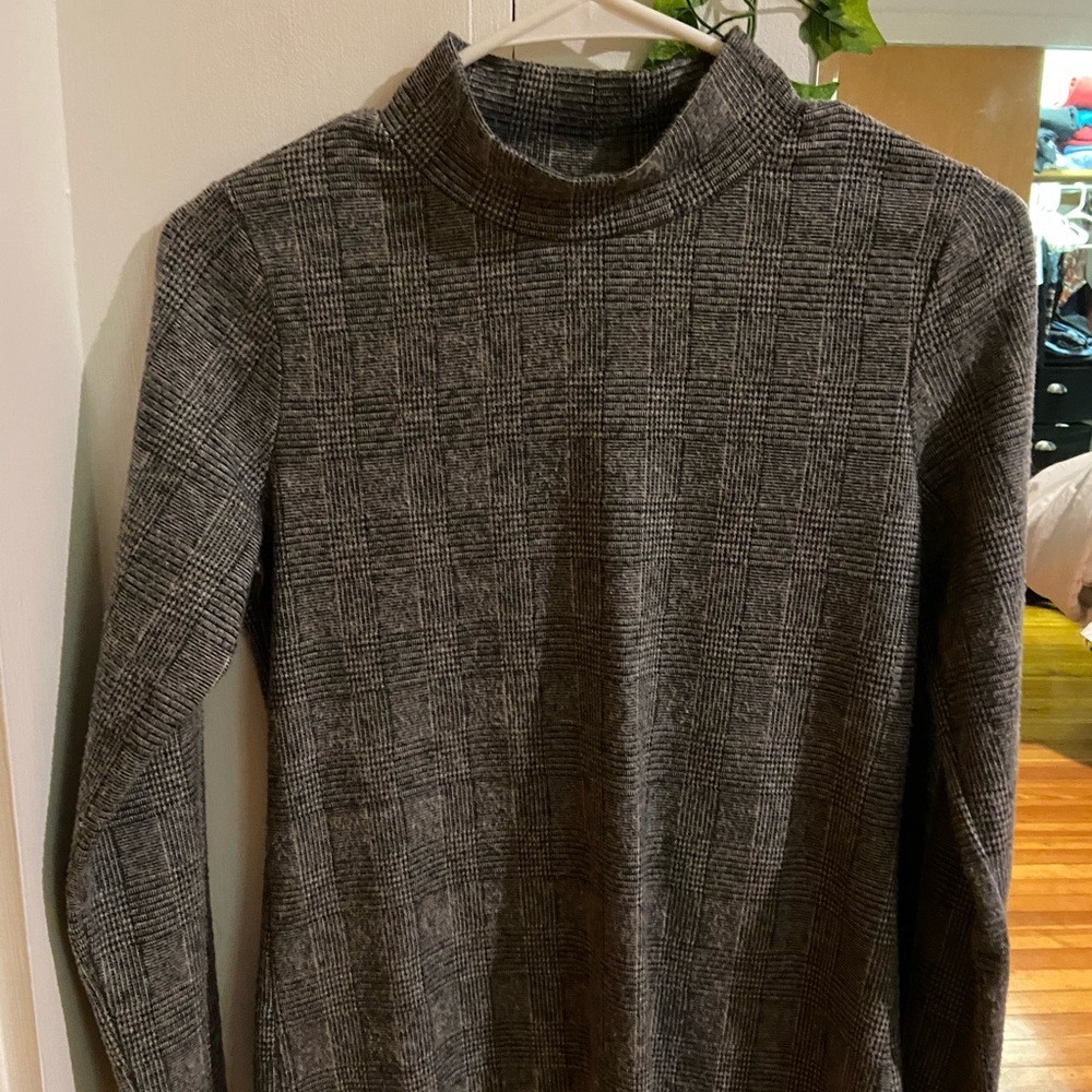 VTG plaid turtleneck